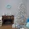 9ft. Pre-Lit Matte Silver Metallic Evergreen Artificial Christmas Tree